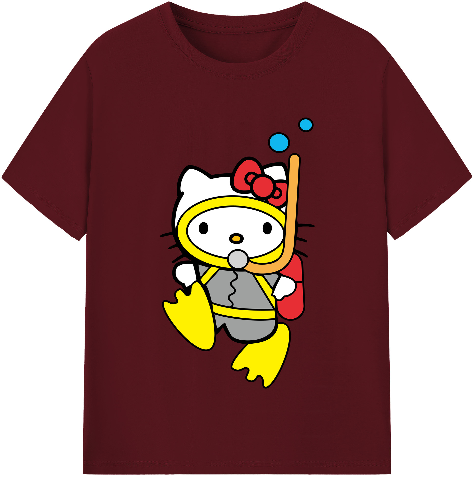 （画像用） Hello Kitty ハローキティ 綿100％半袖Tシャツ（フロントプリント）